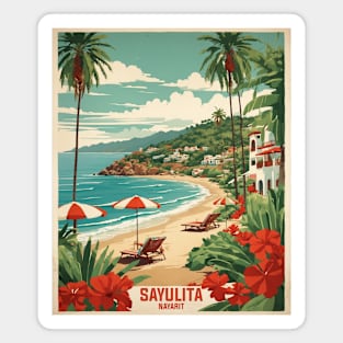 Sayulita Nayarit Mexico Vintage Tourism Travel Retro Magnet